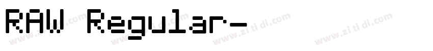 RAW Regular字体转换